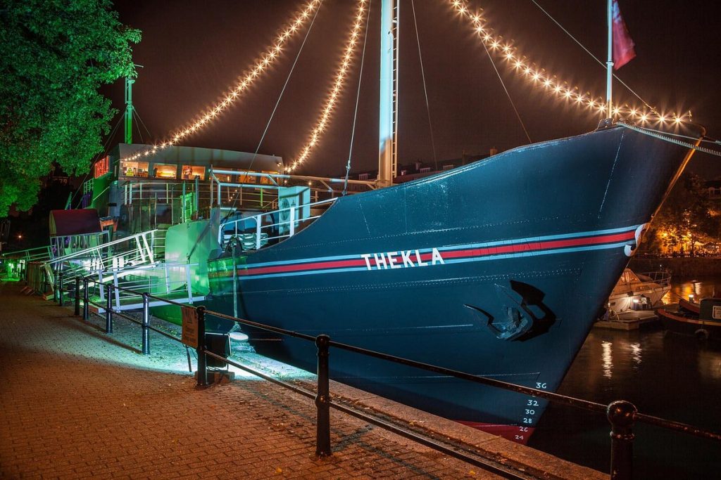Thekla, award winning nightcub. Moored at Bristol Harbour 
